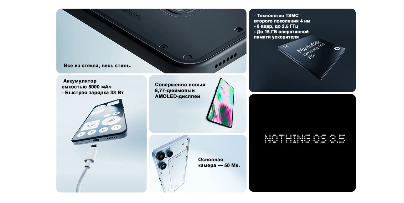 In Stock Nothing Phone (3a) lite Global Version MediaTek Dimensity 7300 Pro5G 6.77 AMOLED 120Hz 5000mAh  50MP Camare