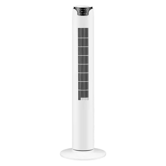 Electric Tower Fan Leafless Blades Remote Control US Plastic Household Floor Fan Box Installation Air Cooling Feature