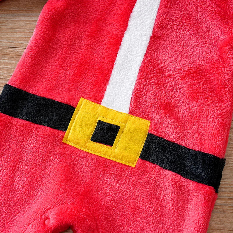 Newborn Baby Romper 3pcs Winter Christmas red Clothes + Hat comfort long sleeve Unisex Baby Bodysuits 0-18M Boy Girl Clothes