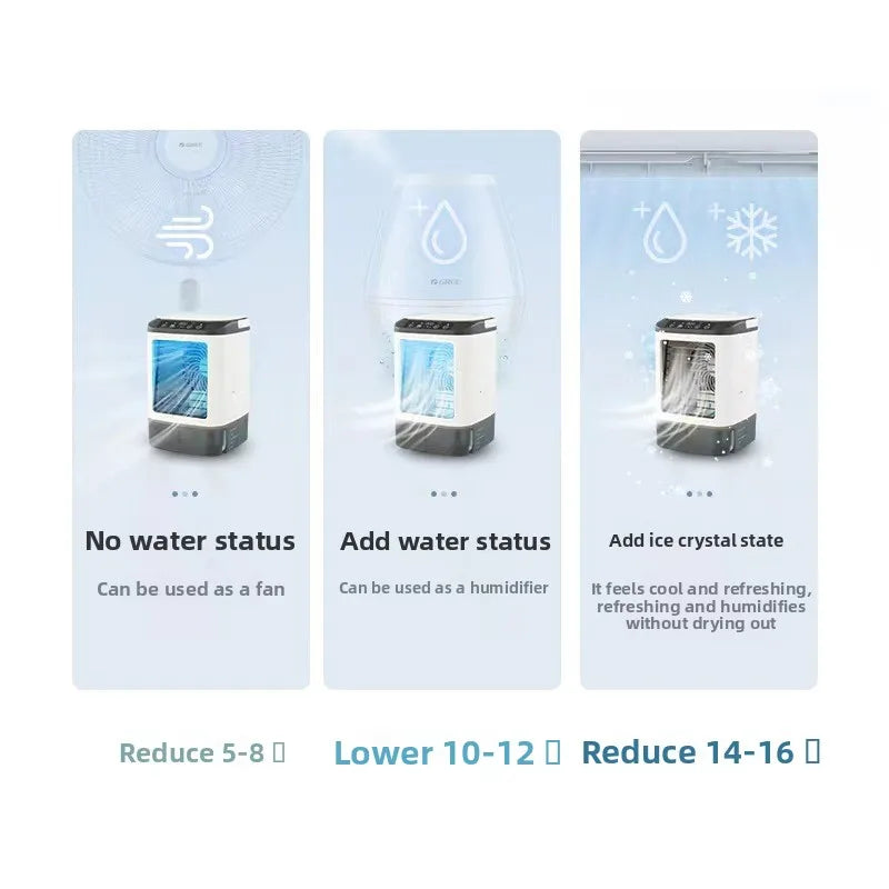 DurableNew Household Mini Air Conditioning Fan USB Office Refrigeration Humidification Atomization Cooling Fan Portable Mobile C