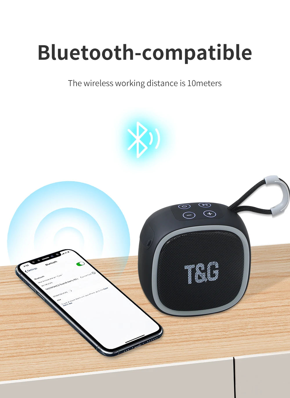 Bluetooth Speaker Mini Portable Wireless Powerful Speakers TWS BT 5.3 Sound Box HIFI Loudspeaker Supports TF Card Radio TG659