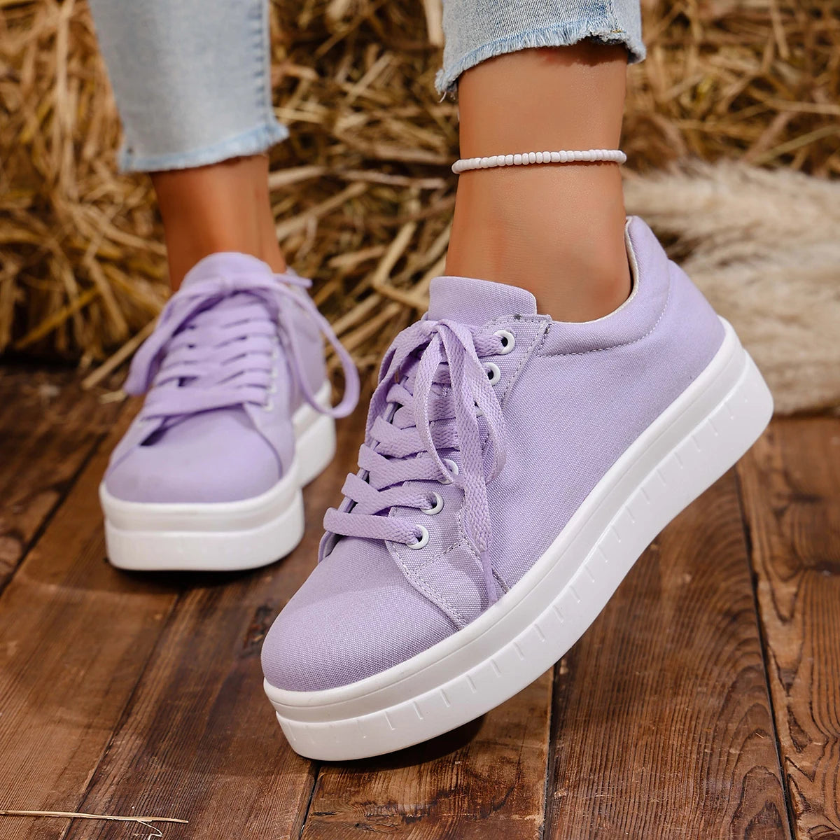 Women Sneakers 2025 New Fashion Casual Shoes Femme Summer Designer Sneakers Women Lace Up Platform Tennis Sport Shoes Female