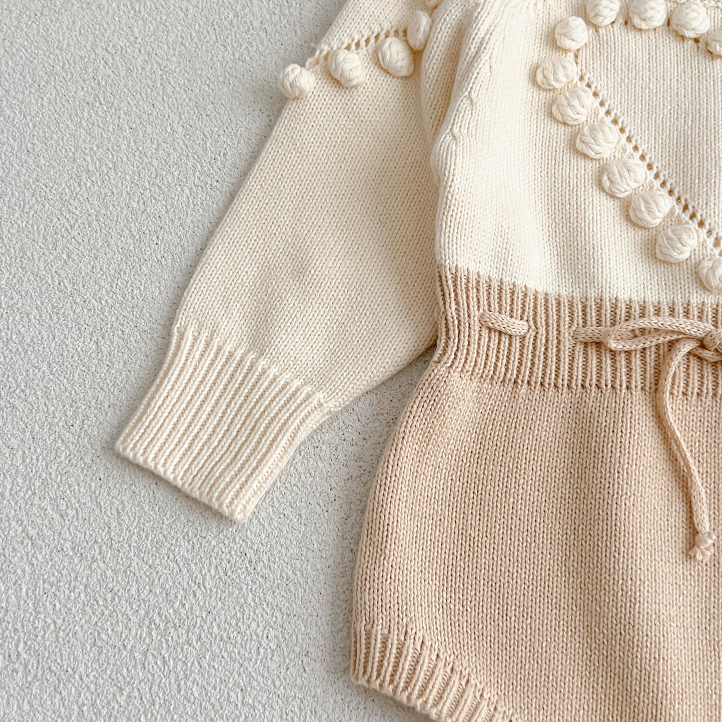 Autumn Lovely Heart Jumpsuit Infant Baby Girl Knitted Clothes Love Romper Bodysuit Outfit Spring Cotton Knitted Sweater Bodysuit