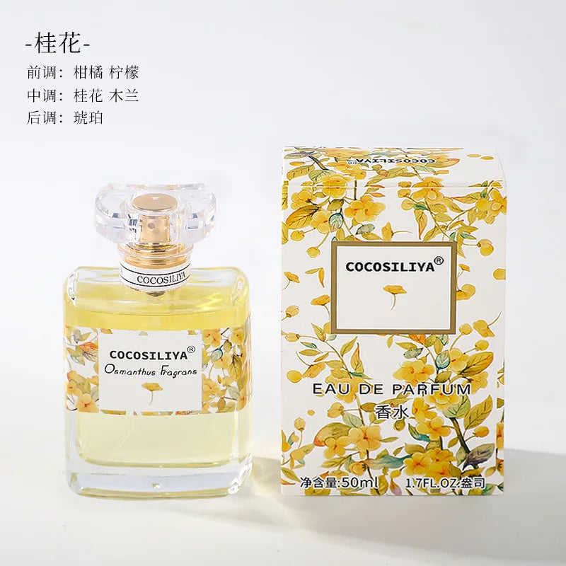 New 50ML Perfume Long-lasting floral fragrance Osmanthus Rose Lavender Gardenia Eau de Parfum For Unisex Original Perfume Brand