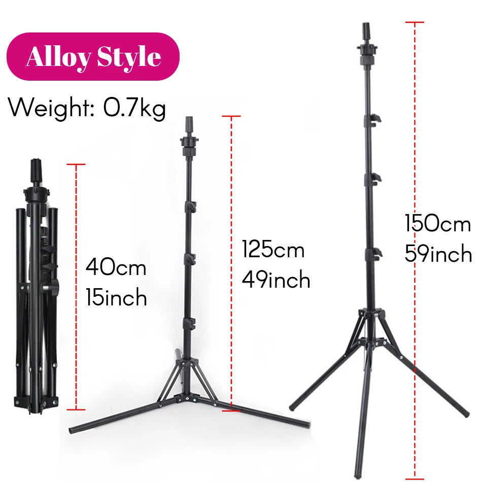 Mannequin Head Wig Stand With Adjustable Wig Tripod Stand Holder For Wigs Making Display With T Pins/Wig Cap Training Practice