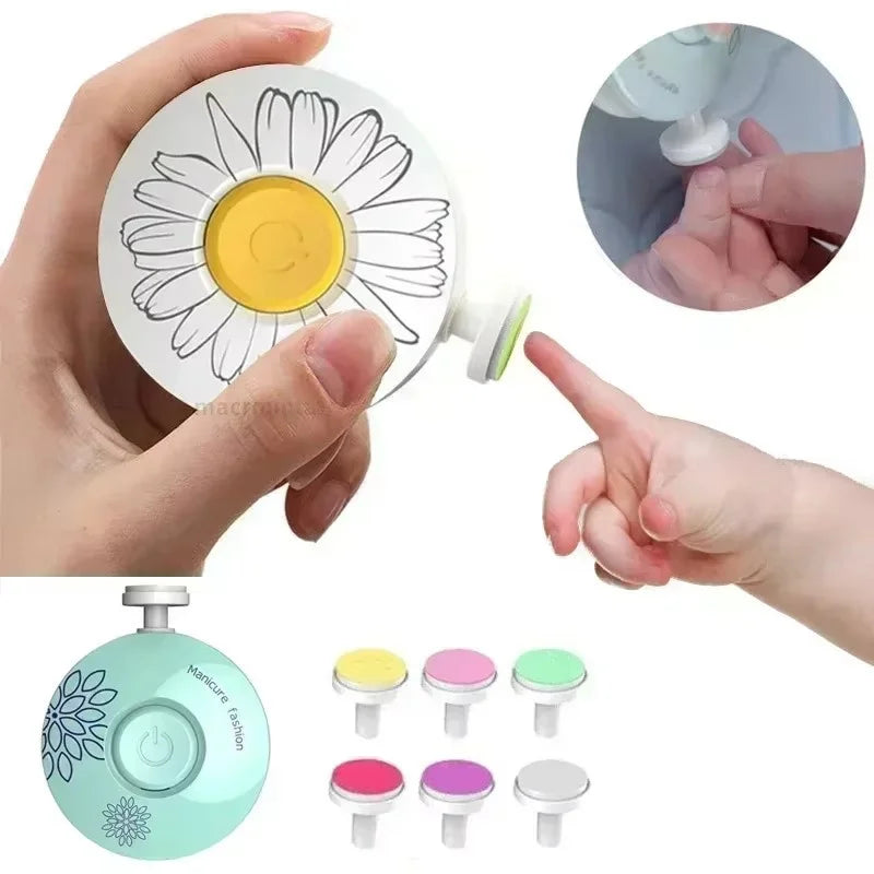 1/2set Baby Electric Nail Trimmer Kid Nail Polisher Tool Baby Care Kit Manicure Set Easy To Trim Nail Filer Clippers For Newborn