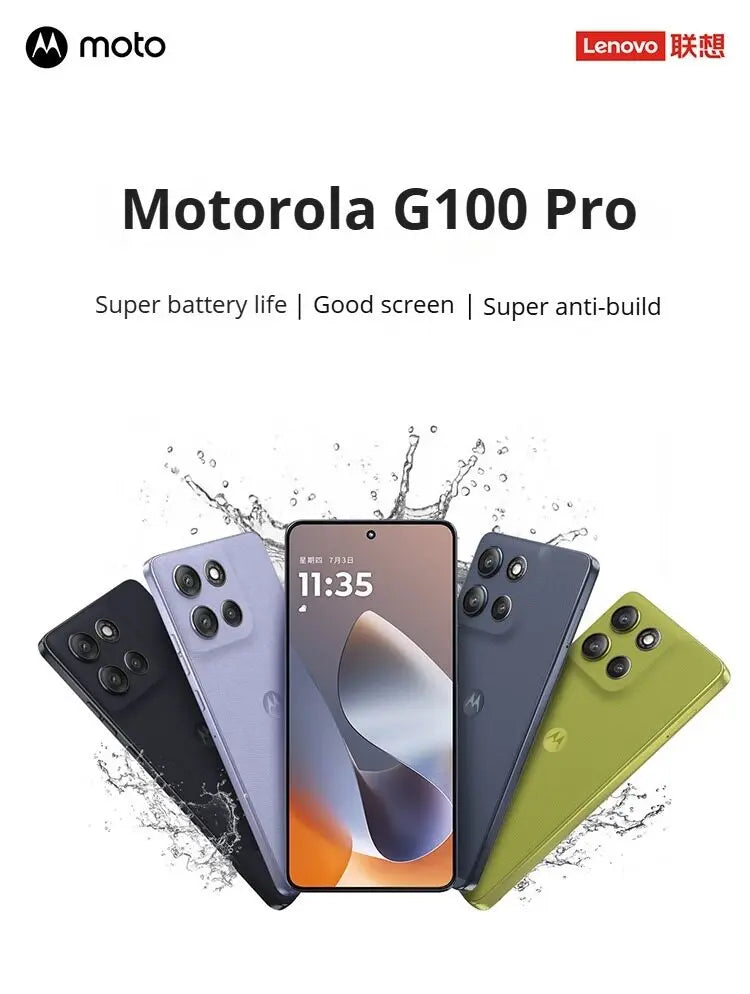 Global Lenovo MOTOROLA G100 Pro SmartPhone 50MP AI Camera 6720mAh Dimensity 7300 6.7 inch 1.5K Eye Protectiob Flexible Cellphone