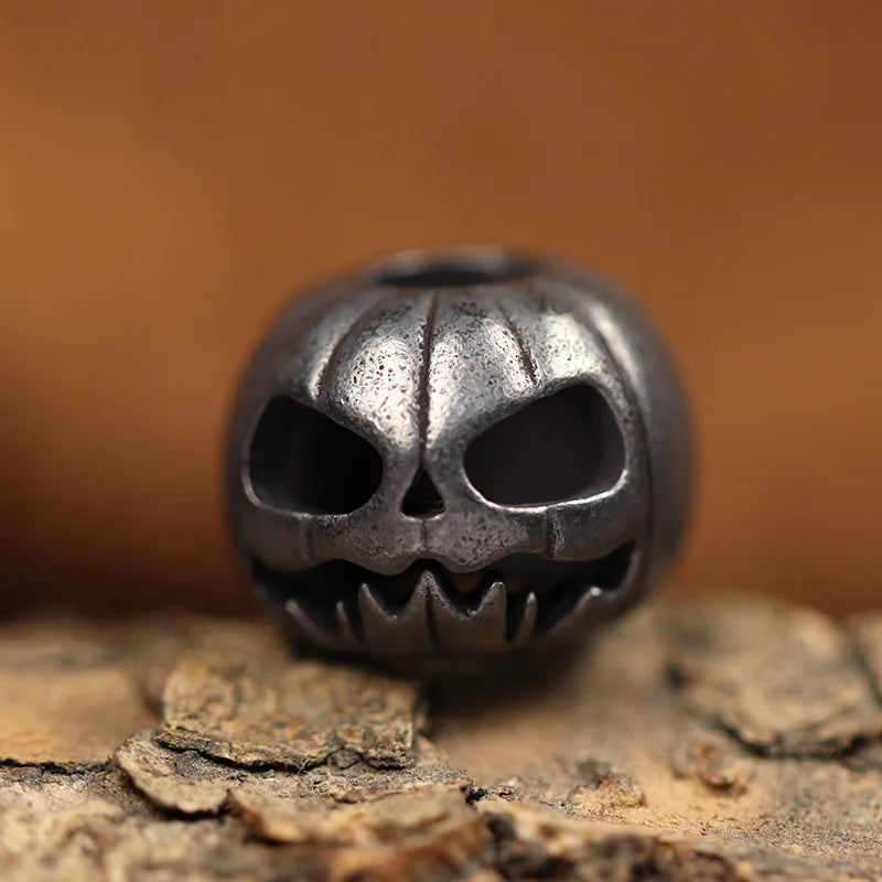 Halloween Pumpkin Skull Face Lantern EDC Brass Knife Beads DIY Woven Paracord Lanyard Pendants Outdoor Tool Hangings Accessories