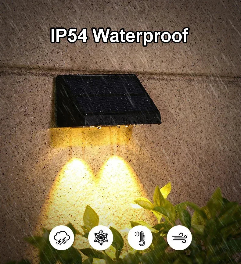 Solar Wall Lamp Outdoor Waterproof Garden Light for Mailbox Address House Number Sign Facades and Landscape Decorative Lighting