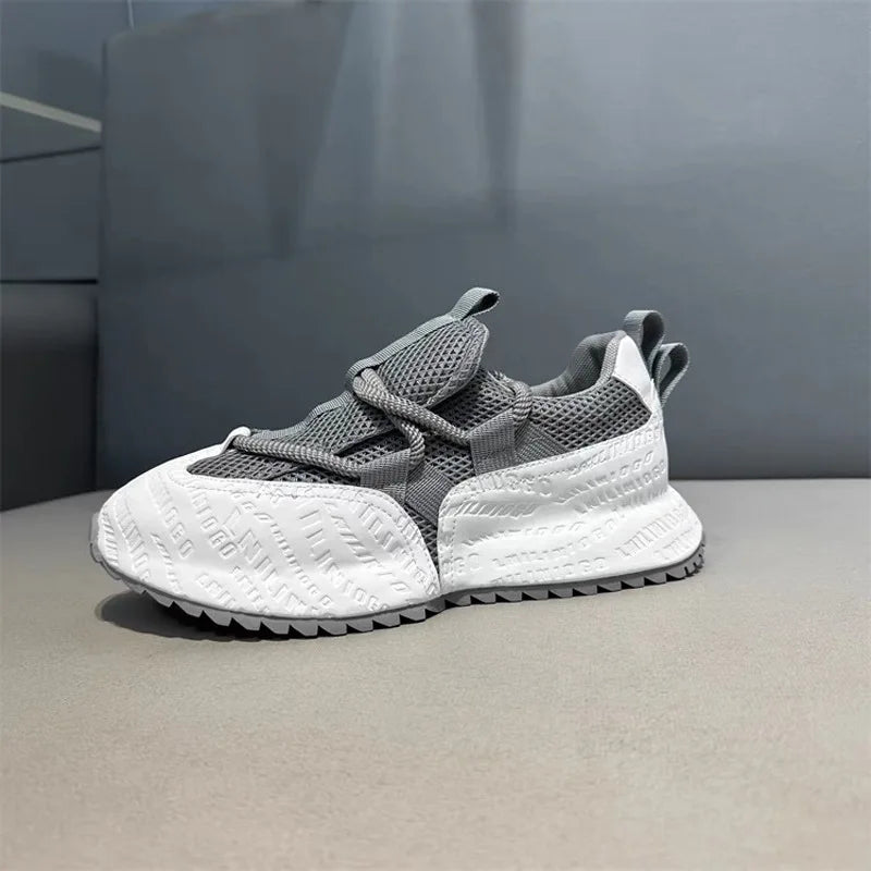Chunky Sneakers Men Designer Cover Bottom Board Shoes Fashion Casual Leather Fabric Breathable Increased Internal Platform Shoes