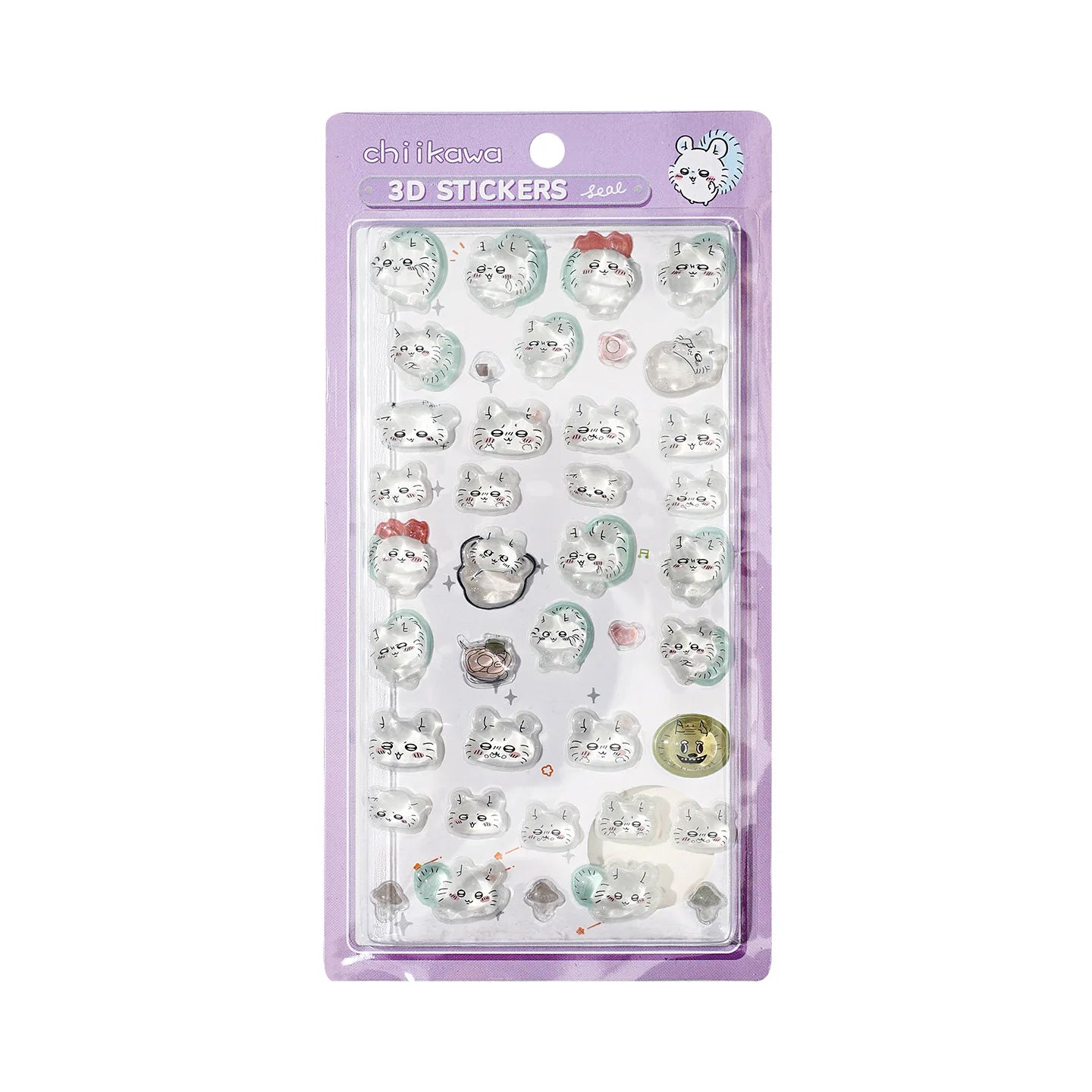 Chiikawa Cartoon 3D Sticker DIY Laptop Scrapbook Decal Aesthetic Crystal Stickers Kawaii Solid Decorative Sticker ちいかわ ボンボンシール
