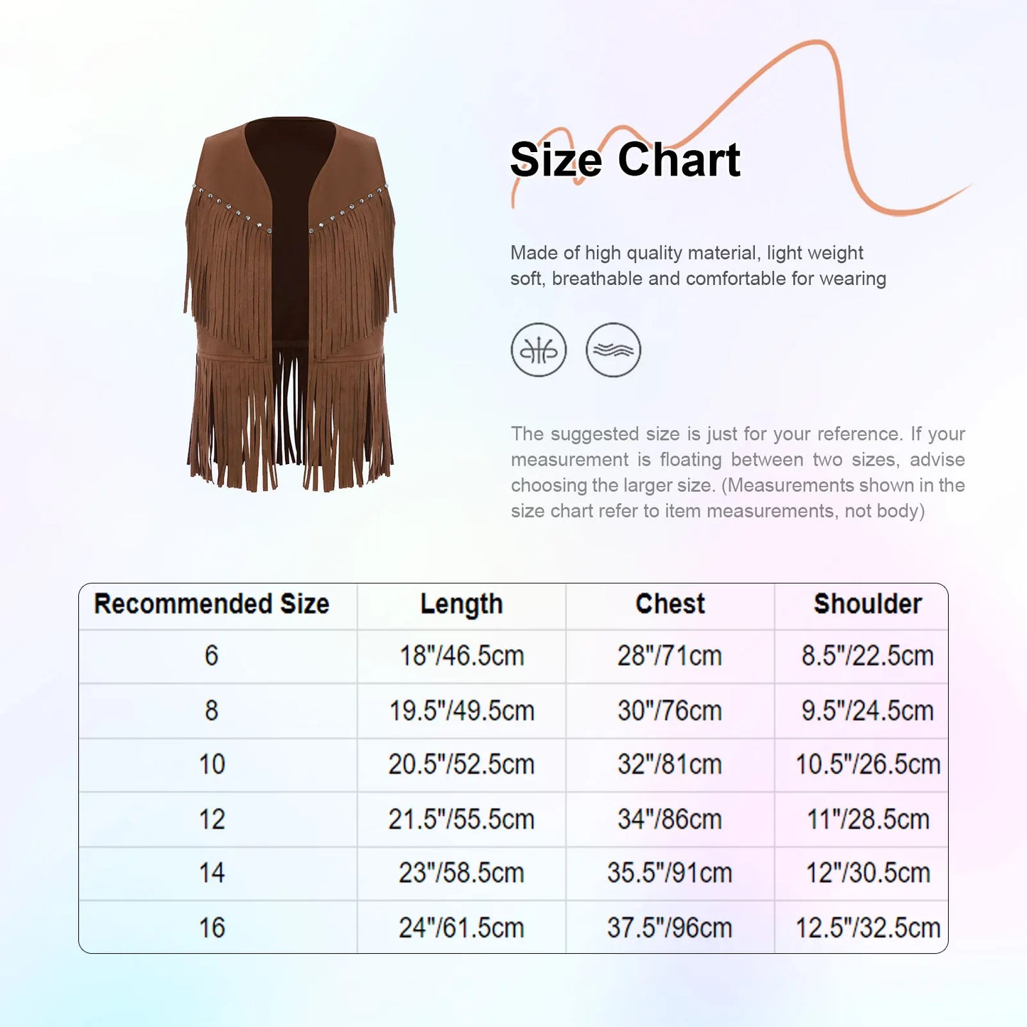 Kids Girl Boy Fringed Vest for Carnival Theme Party Tassels Top Open Front Waistcoat Child Halloween Western Cowboy Costumes
