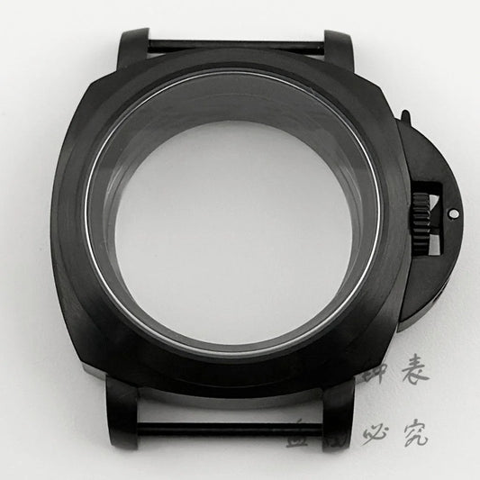 PVD Black NH35 40mm Sapphire Crystal Watch Case Stainless Steel with Handle Case for NH34 NH35 NH36 4R35 NH38 NH70 NH72 Movement