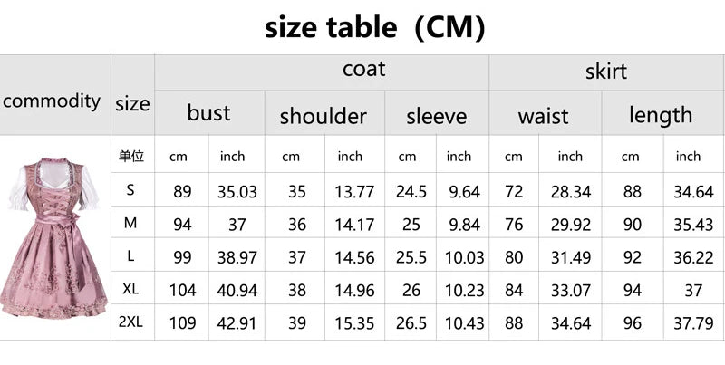 Halloween Carnival Cosplay Costume German Oktoberfest Maid Dress Woman Bavarian Traditional Embroidery Outfits Performance Girl