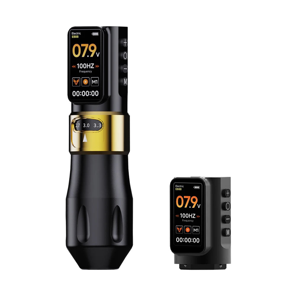 Elf PRO Wireless Tattoo Pen Machin 1700mAh Battery 2.4-4.2mm Adjustable Stroke Display Charge Tattoo Gun Permanent Makeup
