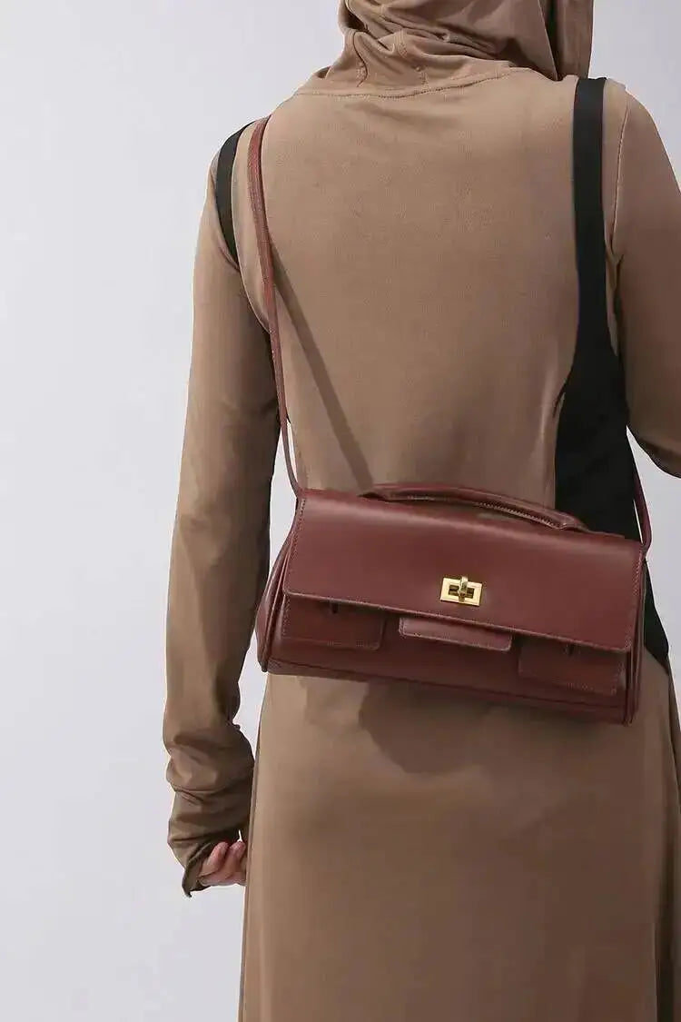 2025 New Luxury Design Top-Handle Bag For Women Evening Handbag Long Purse Solid Color Pu Shoulder Bags Fashionable Outfits