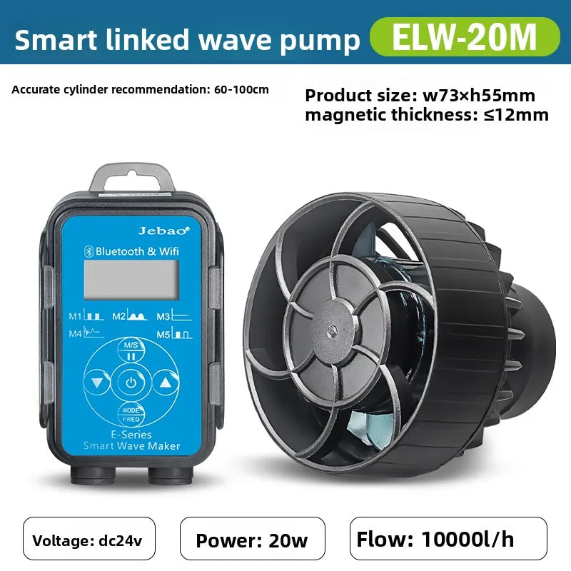 Jebao jecod fish tank wave pump ELW coral cylinder aquarium intelligent WIFI wave pump oxygen-enhancing bottom blower