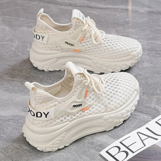 Breathable Women Running Shoes Lightweight Female Sports Shoes Fashion Tennis Outdoor Soft Lace Up Women's Sneakers Q110