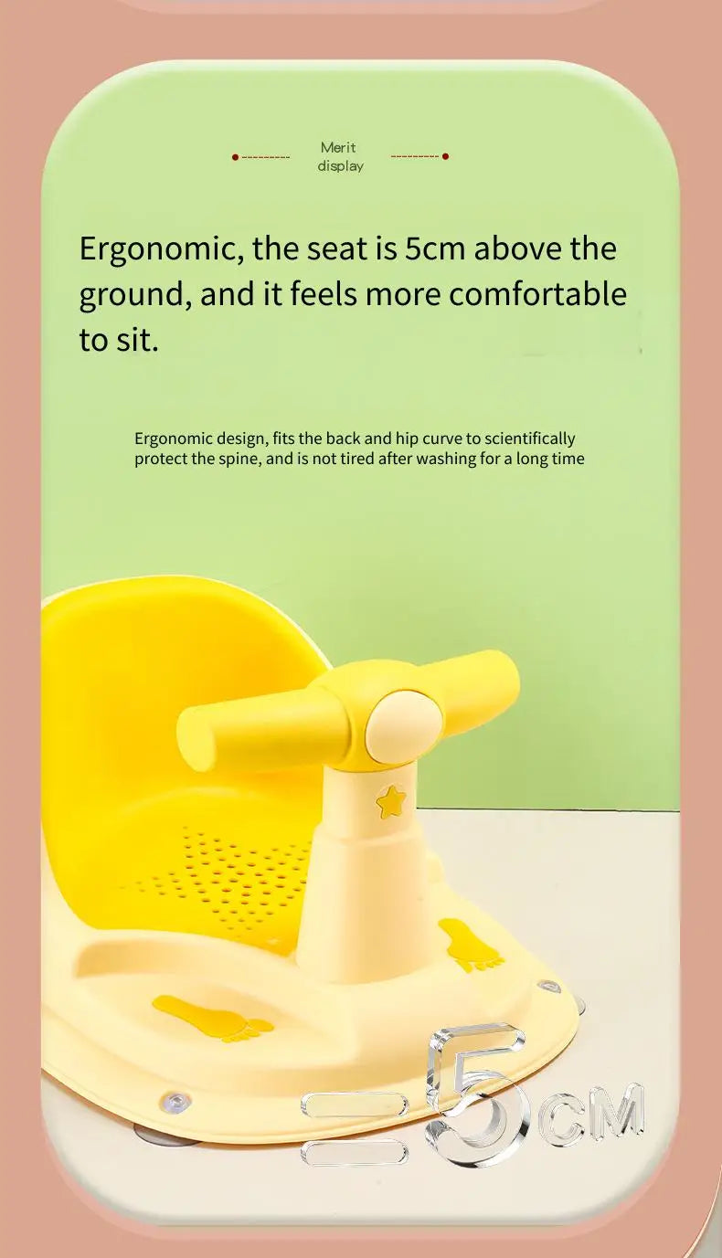 Infant Shower Seat Portable Baby Sit Take Shower Young Children Bathroom Bath Newborns Home Travel Can Used With Bathtub