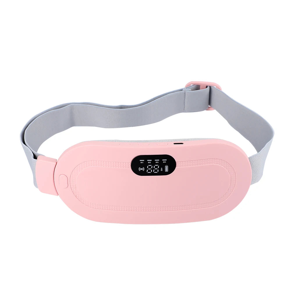 Electric Abdominal Massage Belt Uterus Warmth Hot Compress Vibration USB Charging for Women's Health Waist Warming Device