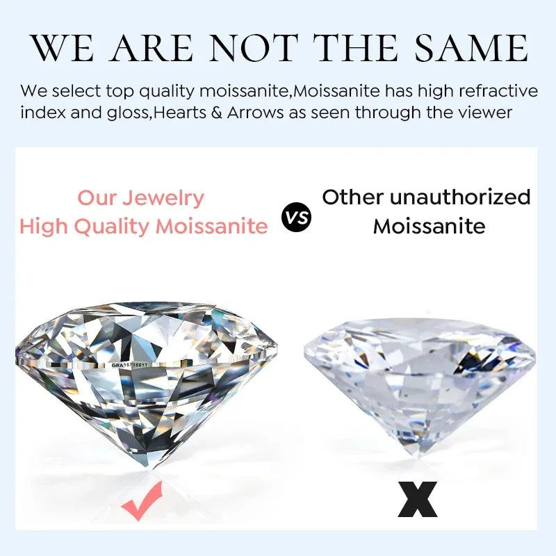 GRA Fashion Real 0.3CT*5 Moissanite Rings for Women Gift 925 Sterling Silver Brilliant Diamond Wedding Luxury Fine Jewelry