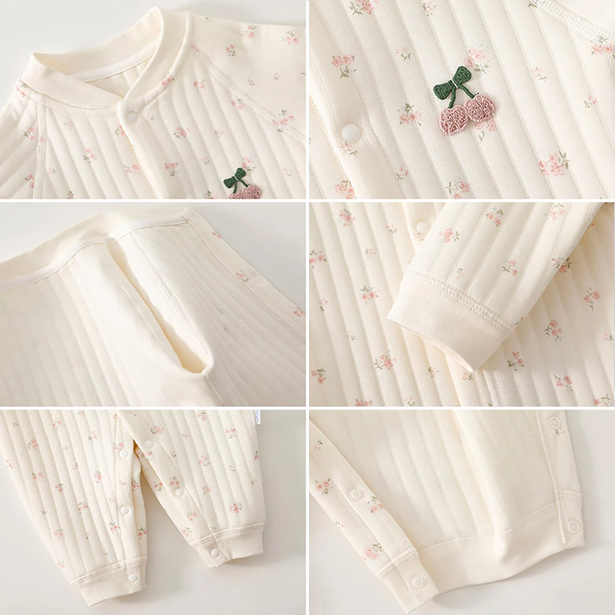 Autumn Winter Baby Jumpsuit Thicken Cotton One-piece Suit Newborn Romper Crawling Clothes 0-2Year Infant Warm Outerwear Bodysuit