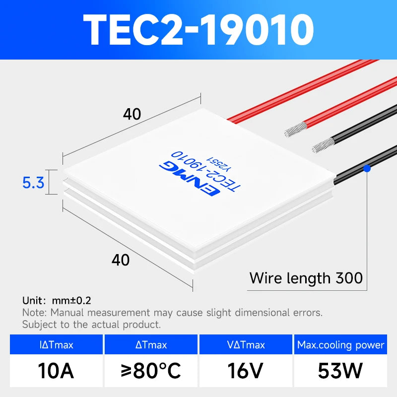 ENMG TEC1-12706 / TEC1-24106 Thermoelectric Cooling Module-12V/24V Peltier Cooler for DIY&Industrial Applications Peltier Effect