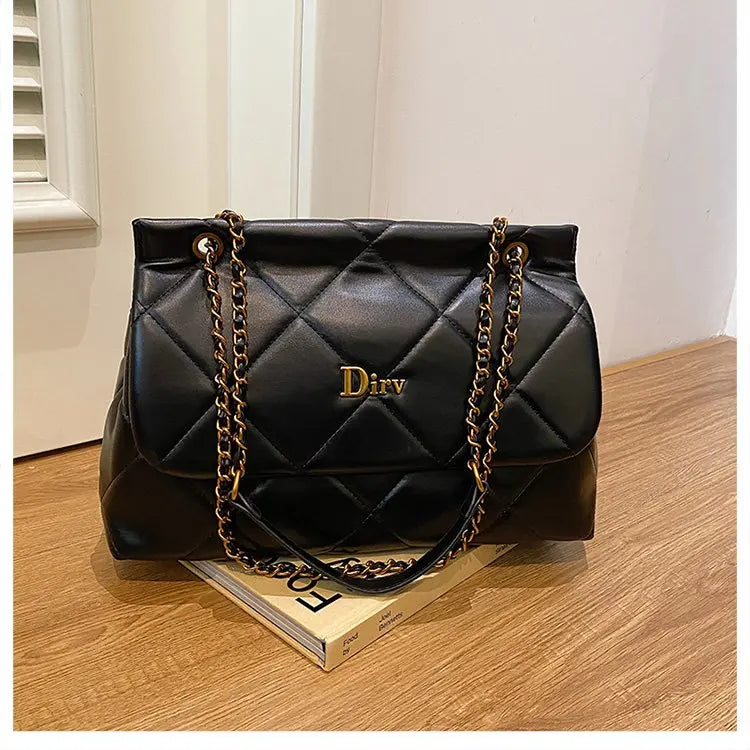 Square Vintage Leather Crossbody Bag Women Handbag Designer Shoulder Tote Purse Classic Diaper Bag