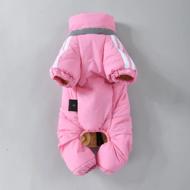 Dog Thick Warm Cotton Clothing Pet Outdoor Winter Small Medium Dog Padding Down Parkas Overalls Warm Puppy High Neck Jacket