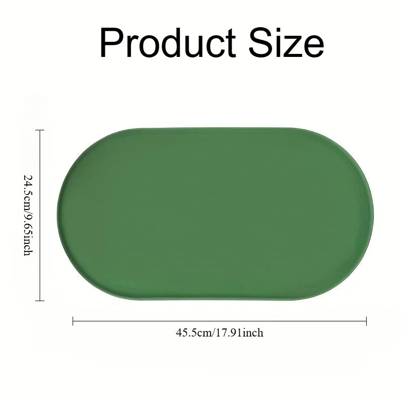 Multi-Functional Pet Feeding Mat Suitable for Cats and Dogs,Easy to Clean Durable Surface for Wet/Dry with Non-Slip Raised Edges