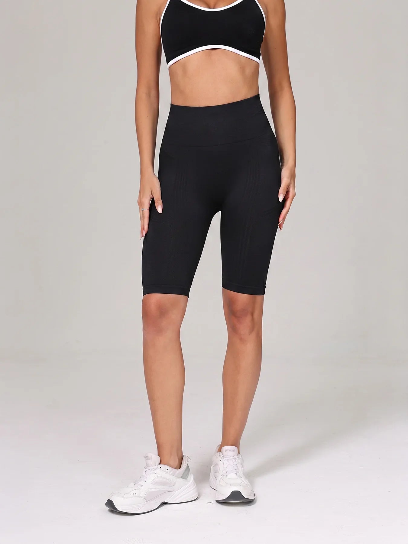 Women High Waist 5 Inch  Shorts Butt Lift Yoga Shorts Naked Feel Breathable Tight Run Gym Workout Outer Athletic Biker Shorts