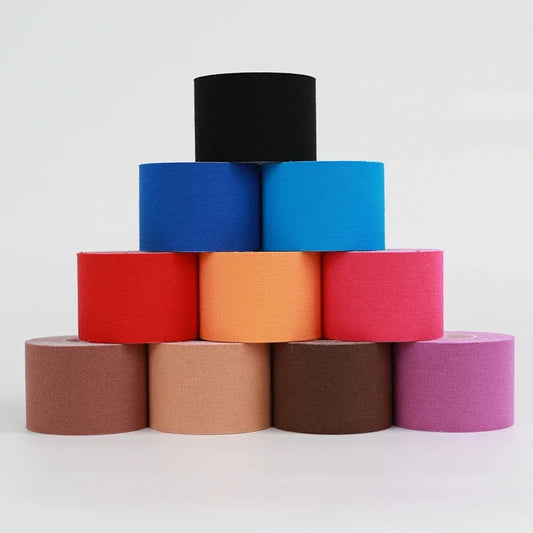 2.5cm Sports Kinesio Tape Muscle Kinesiology Elastic Knee Pain Relief Strain Patch Athletic Recovery Stickers Fitness Bandages