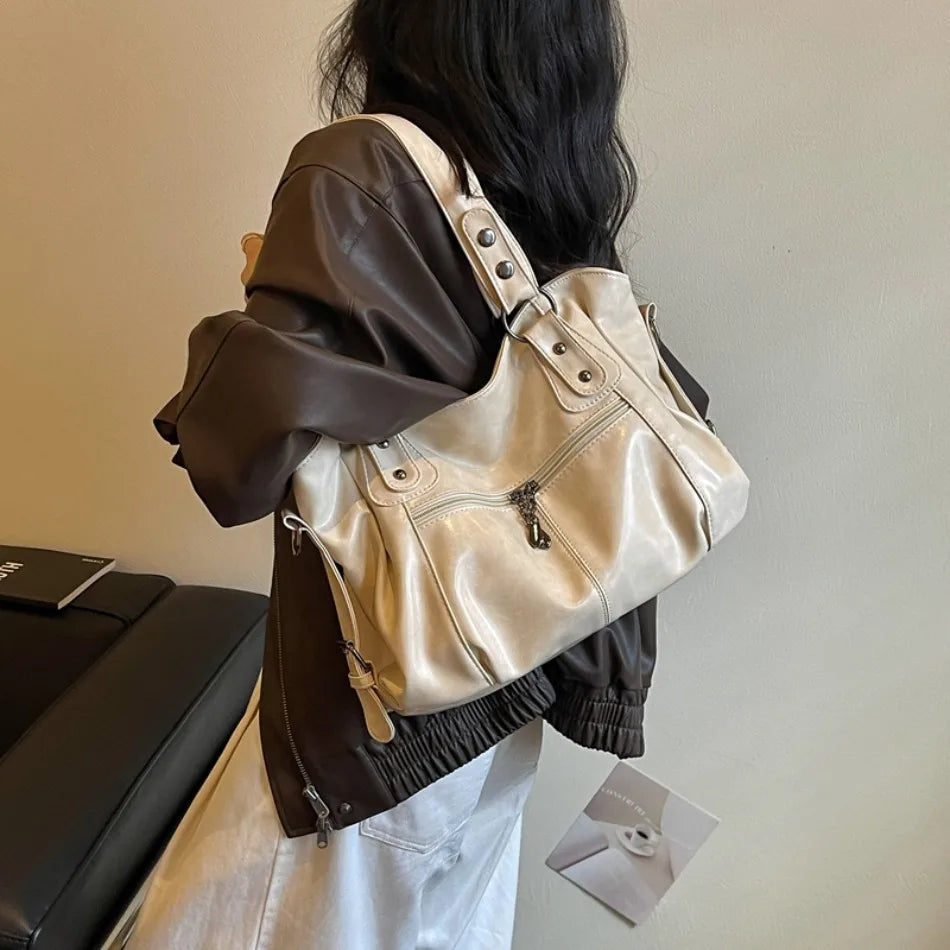 Luxury Shoulder Bag for Women 2026 New Casual Crossbody Bag Ladies Daily Commute Handbag Large Capacity Soft PU Leather Tote Bag