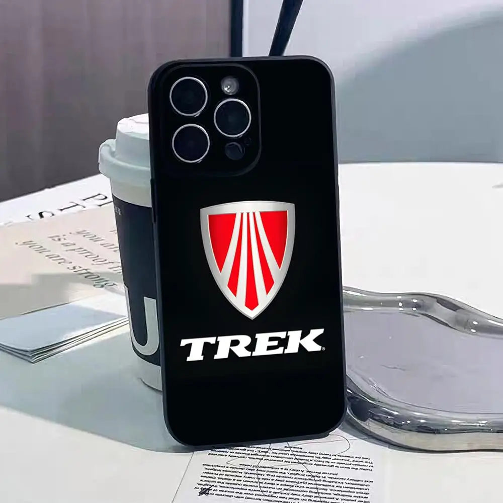 Bicycle T-TrekS Phone Case For IPhone 17 Pro Max 16 15 14 Pro Max 13 11 Air Plus Silicone Cover