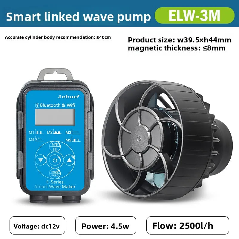Jebao jecod fish tank wave pump ELW coral cylinder aquarium intelligent WIFI wave pump oxygen-enhancing bottom blower