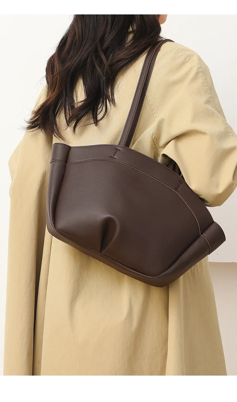 Premium Structured Tote Bag for Women – Elegant  Top Handle & Shoulder Strap, Luxury Leather Handbag for Work & Everyday