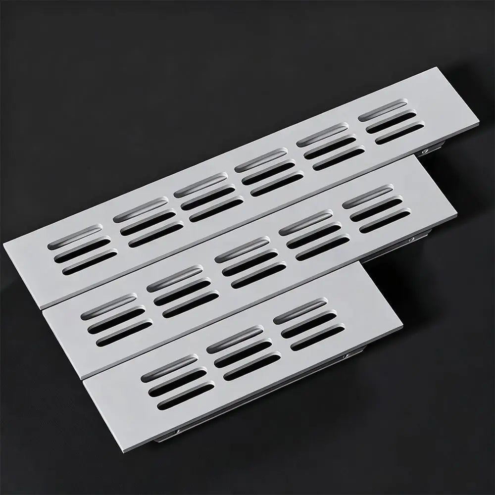 Aluminum Alloy Cabinet Breather Hole Cover Rectangle Breathable Mesh Wardrobe Air Vent Decor 30mm Wide Ventilator Grille Cover