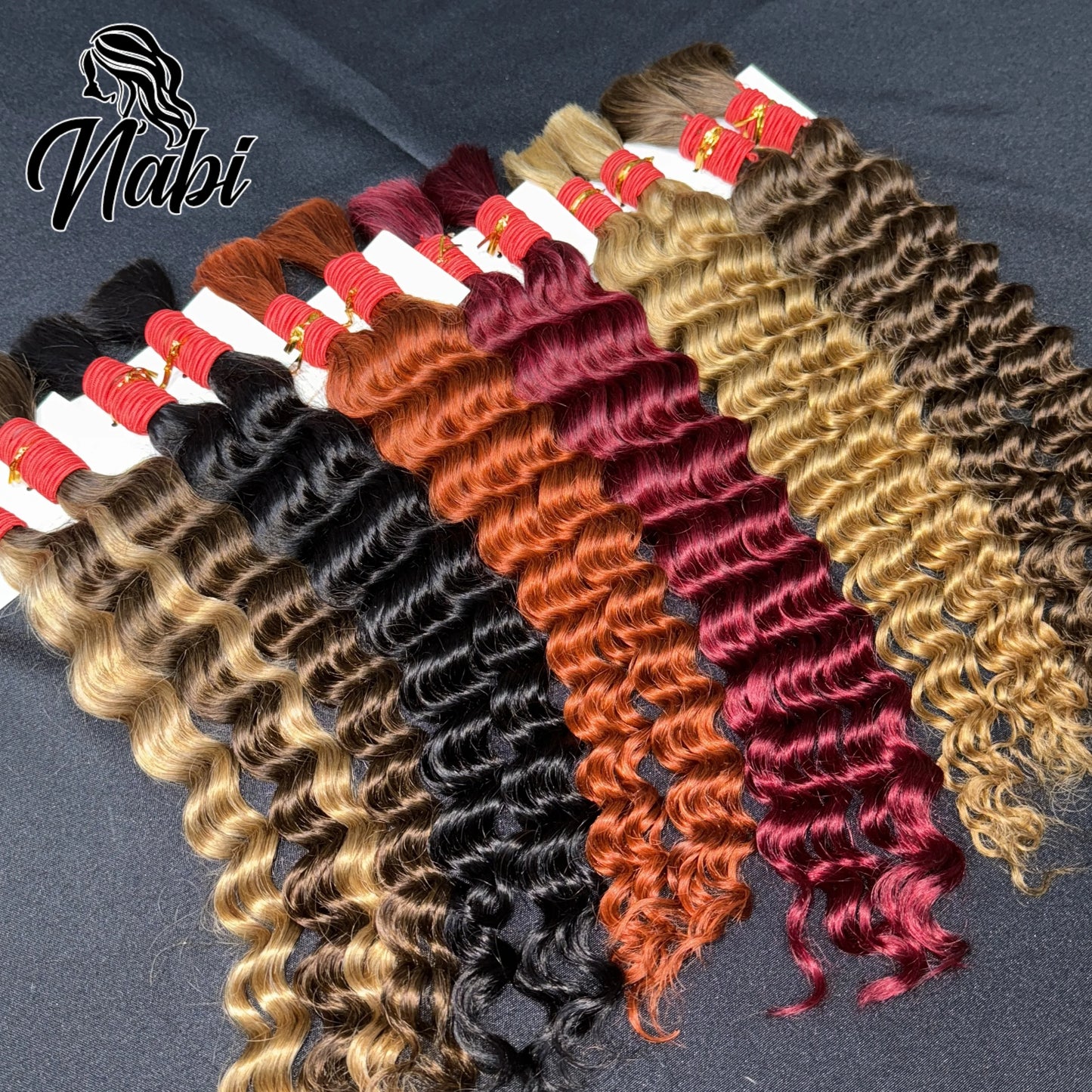 4/27# 99J# Colored Human Hair Boho Braiding Hair 50g/bundle Deep Wave Brazilian Human Braiding Hair for Black Women