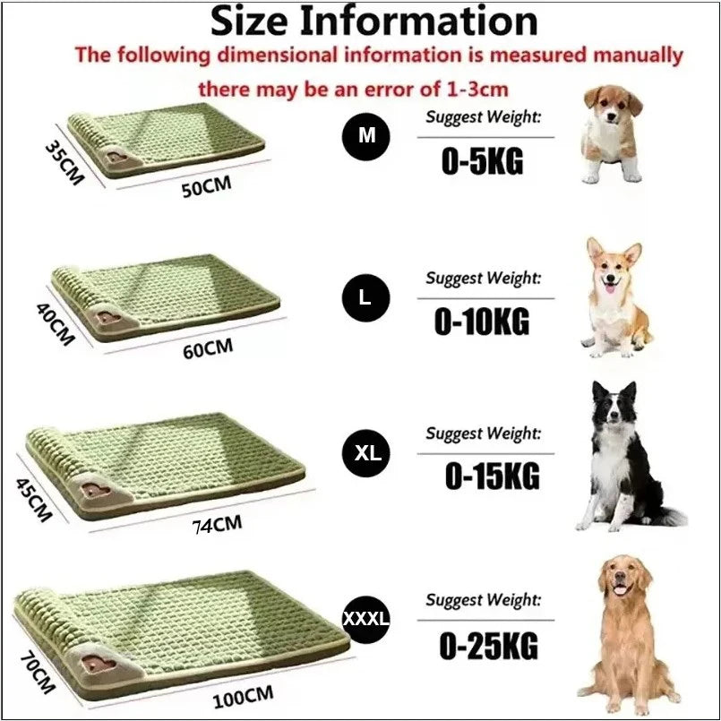 Pet Dog Bed Washable Winter Dog Mat Removable Protect Cervical Spine Thickened Dog House Indoor For Small Medium Large Dogs Bed