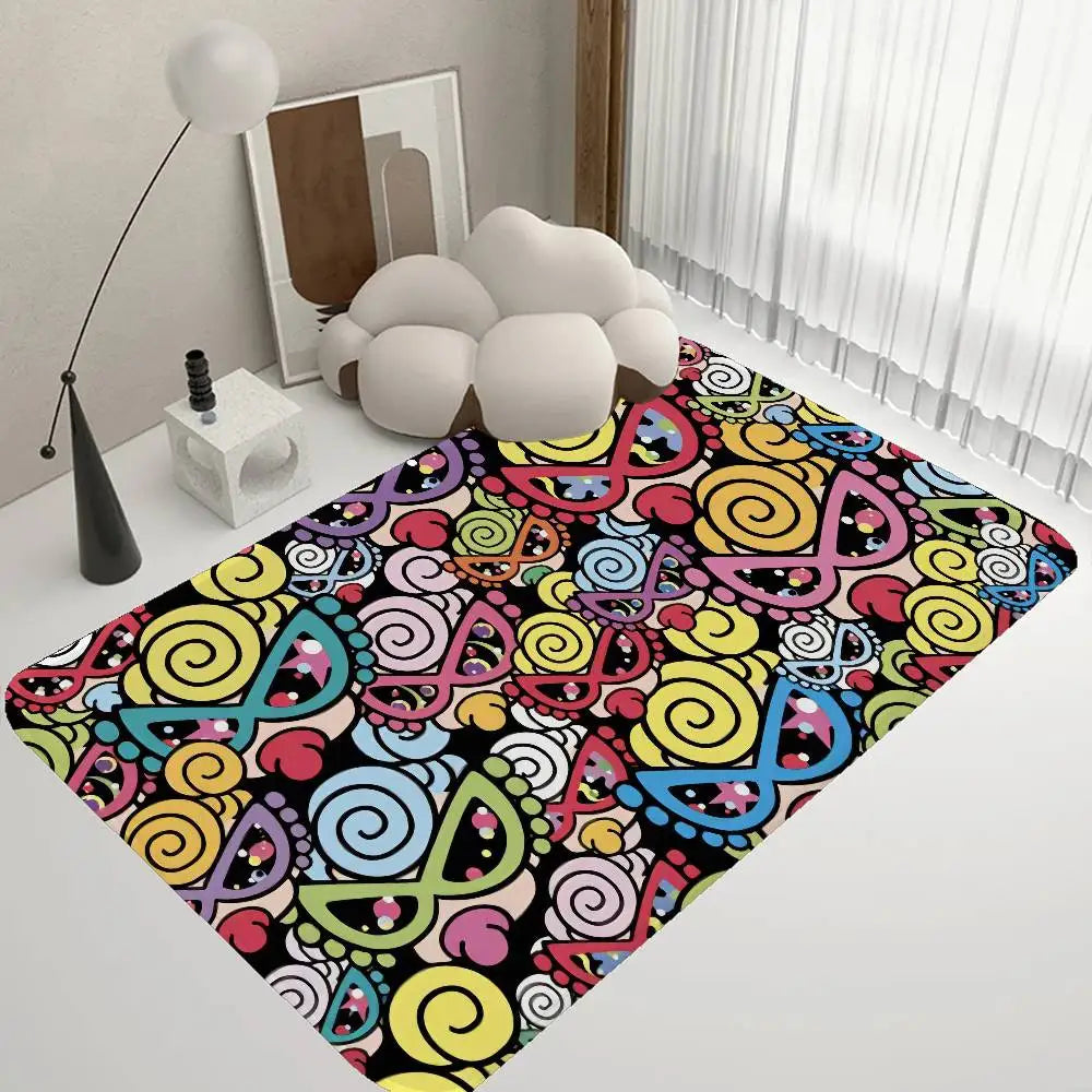 Japan Fashion H-Hysteric M-MiniS Floor Mat Non-Slip Laundry Room Mat Laundry Decor Balcony Child Living Room Bedside Mats