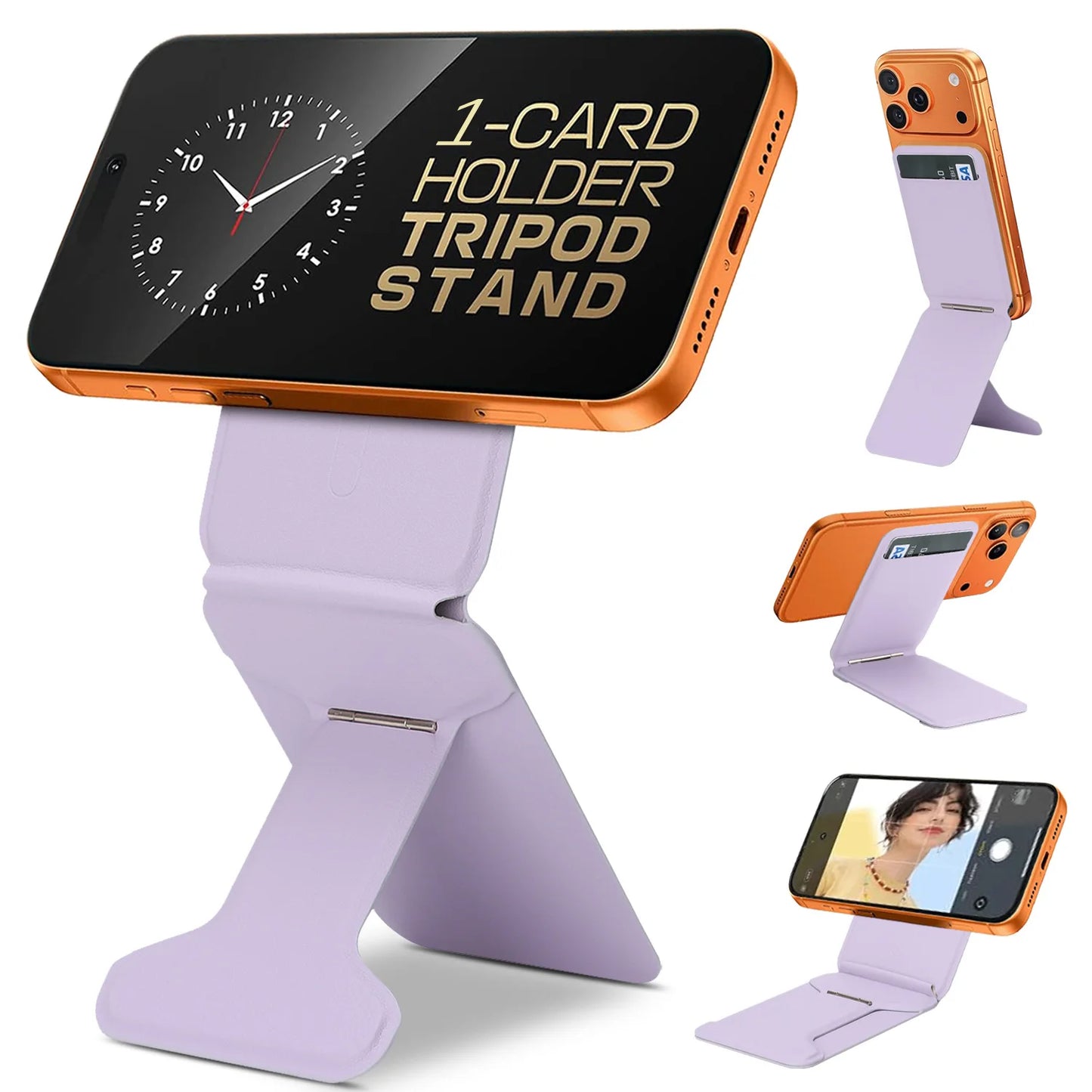 Functional Magnetic Card Holder Adjustable Stand Selfie Stick Compatible with MagSafe Card Holder
