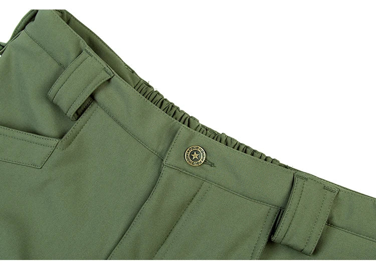TRVLWEGO Men Winter Waterproof Climbing SkiingTrekking Fleece Fishing Tactical Sharkskin Cargo Pants Camping Hiking Trousers