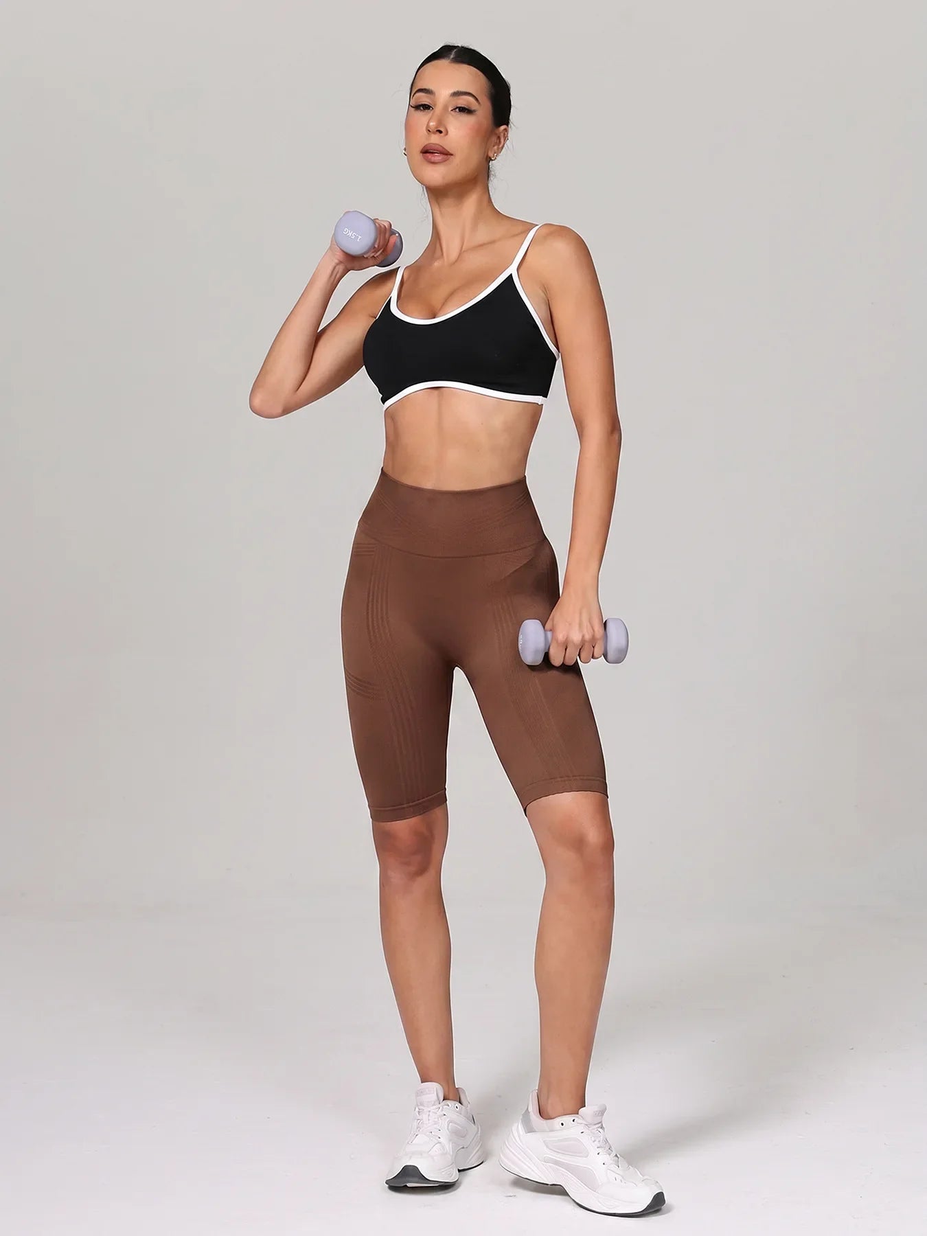 Women High Waist 5 Inch  Shorts Butt Lift Yoga Shorts Naked Feel Breathable Tight Run Gym Workout Outer Athletic Biker Shorts