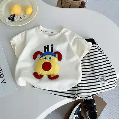 Baby Summer Clothes Boy Sports Sets Kids Loungewear Fashion Outfits Children T-shirts+Shorts 2Pcs Short Sleeves Top Pants Suits