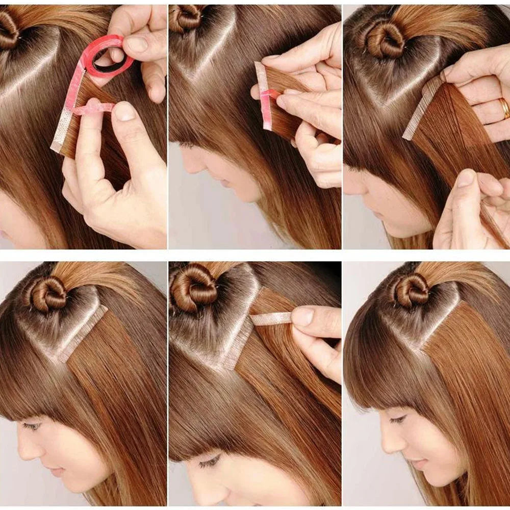 Seamless PU Tape Weft Human Hair Extensions Long PU Skin Weft Tape in Hair Extensions No Glue Human Hair For Fine Hair Long Weft