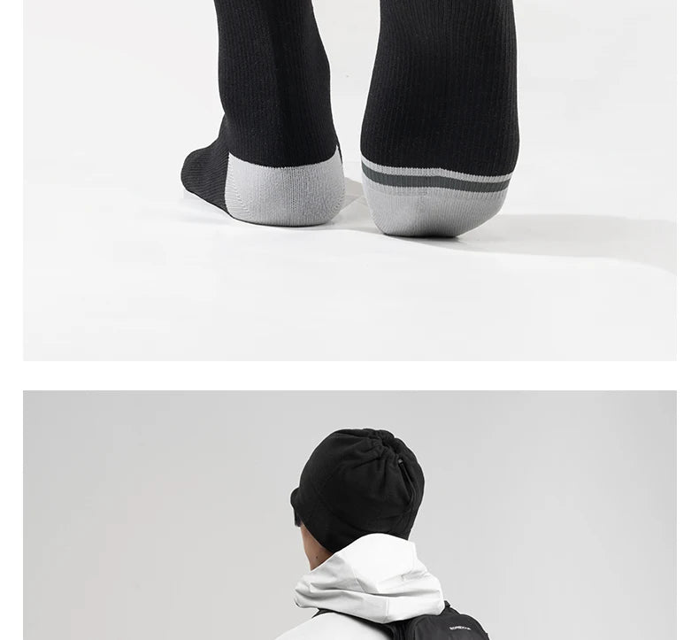 Qunature Four-Season Waterproof Socks Breathable Outdoor  Sport Socks Hiking Cycling Cross Country Running Skiing Windproof Sock