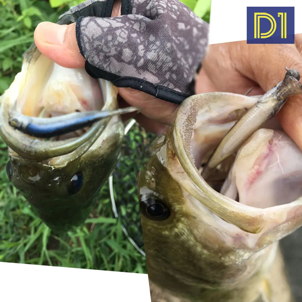 D1 Carp Fishing Soft Lure With Lip 85mm 2.5g Drift Freshwater Bait Leurre Souple Rolling Action Black Bass Perch Tackle DT2009