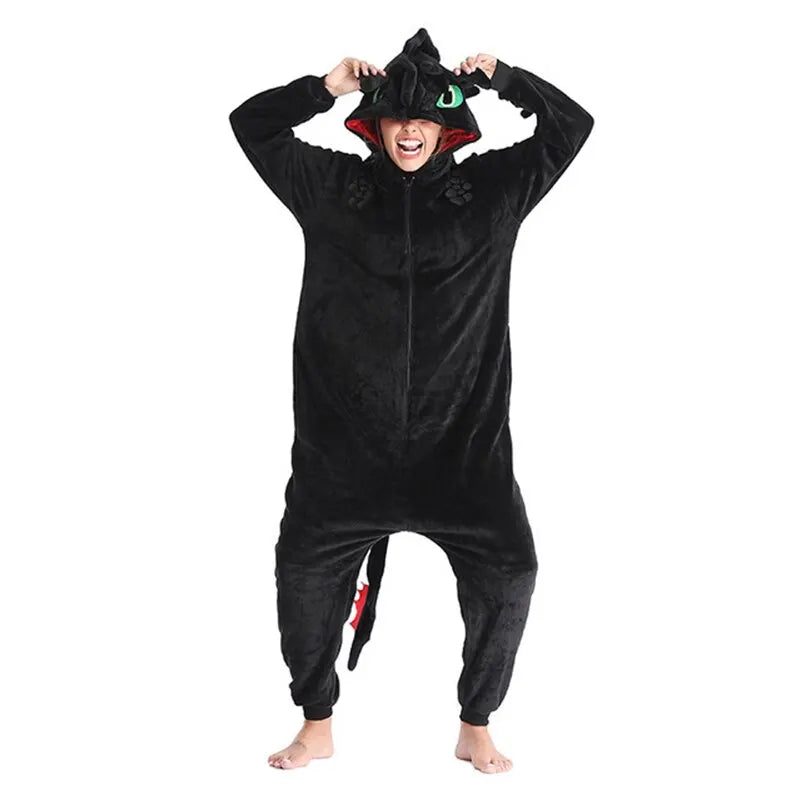 How to train your dragon Toothless Anime Cosplay Costumes Animal Kigurumi Cartoon Onesies Pajamas For Christmas Halloween Party