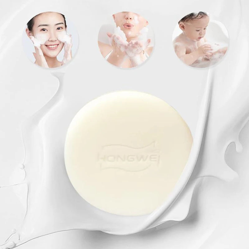 China‘s Heritage Lanolin Soap Dual-Sided foam Face & Body Cleanser gentle Moisturizing Exfoliating Sheep Fat Soap All Skin Care