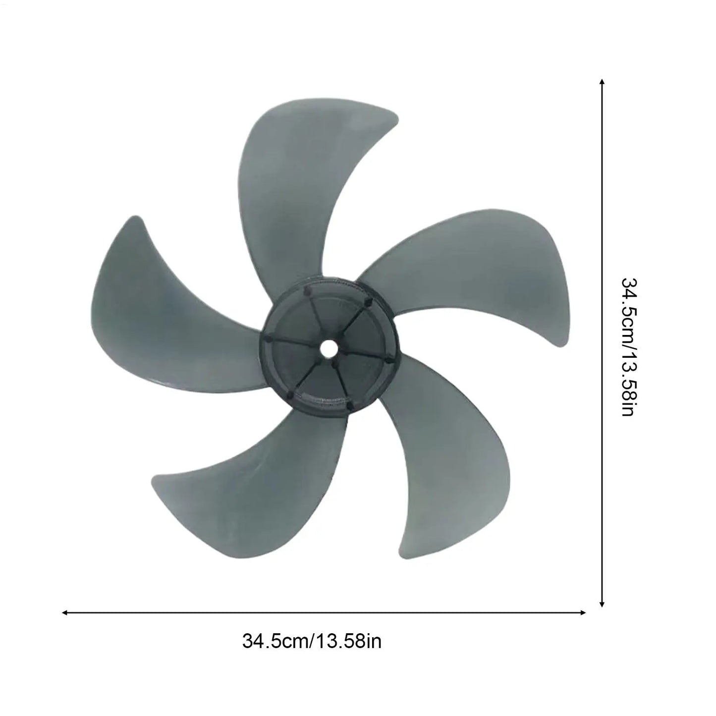 12/14/16 inch Fan Blade Replacement 5 Leaf Universal Table Stand Wall Fan Part with Nut Cover Quiet for Bedroom Home Office